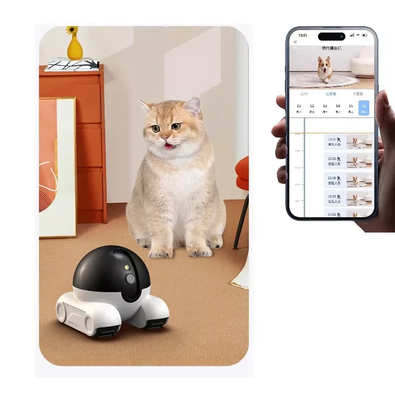 4G Wifi Pet Companion Robot Toy With Camera Cat Dog Smart Toy Pet Camera