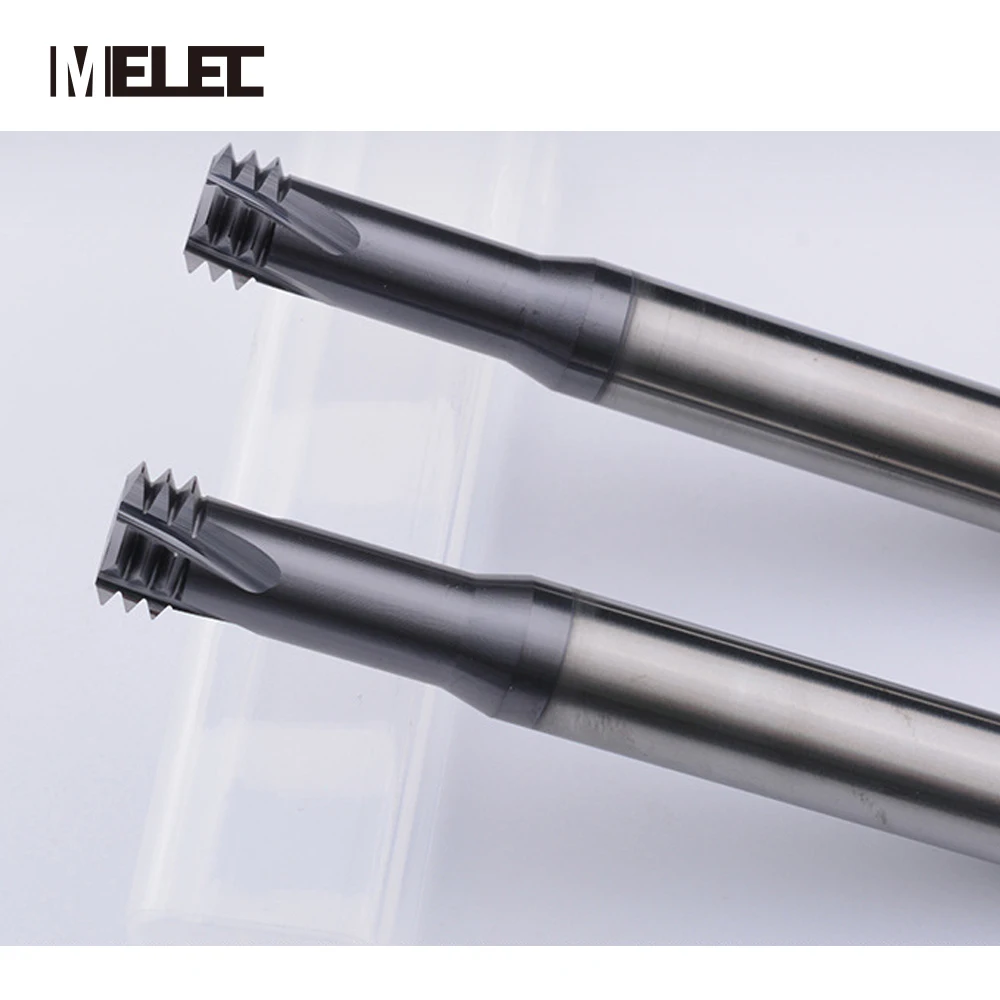  MELEC tungsten steel coating or no customized size solid carbide end mill thread whirlwind milling cutter