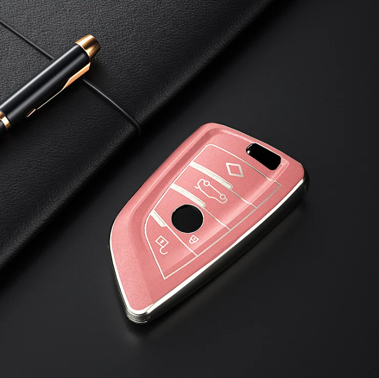 High quanlity TPU frosted surface car key Cover compustar for BMW Blade car key