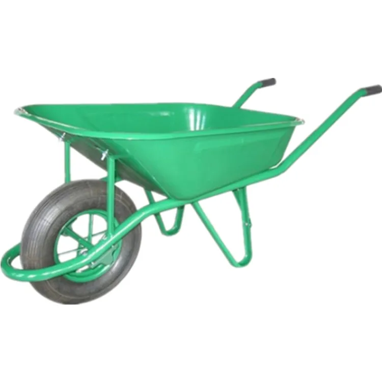 WB3800 Plastic tray Wheel Barrow Wheelbarrow with Solid Wheel 65L bucket 120kg load
