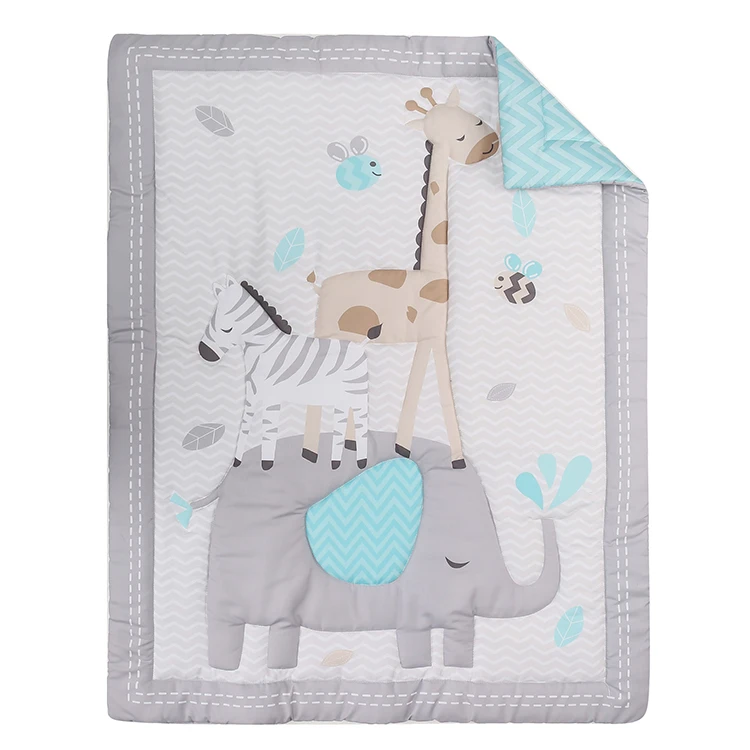 4Pieces Baby Cot Bedding Bedroom Products Foldable Babies Bed Crib Set Bedding