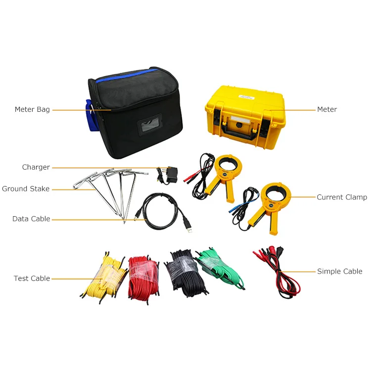 ETCR3200C  New Design Resistance Tester Waterproof Double Clamp Ground Resistance Meter Test Tool  With Big Screen