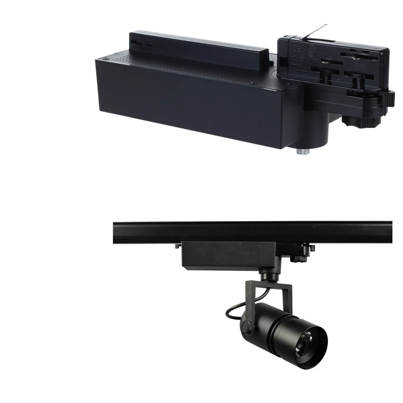 Housing track light fixture focus track rail adapter 15W 20W LED  modern 3 circuit track power box small COB 10A