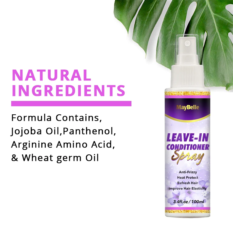 Natural Organic Private Label Detangling Spray For Synthetic Wigs Leave In Conditioner For Curly Hair Conditioner Spray