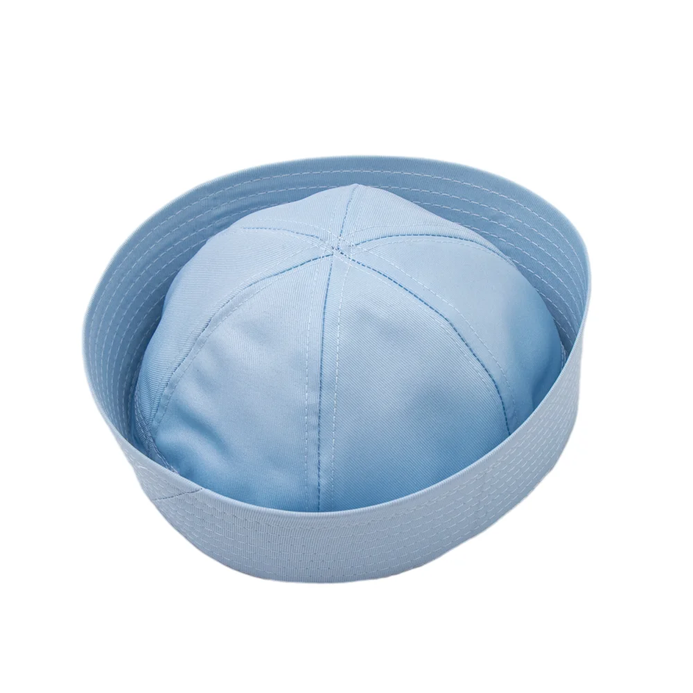High Quality European Design Outdoor Blue Sailor Hat Plain Brimless Party Sailor Captain Caps