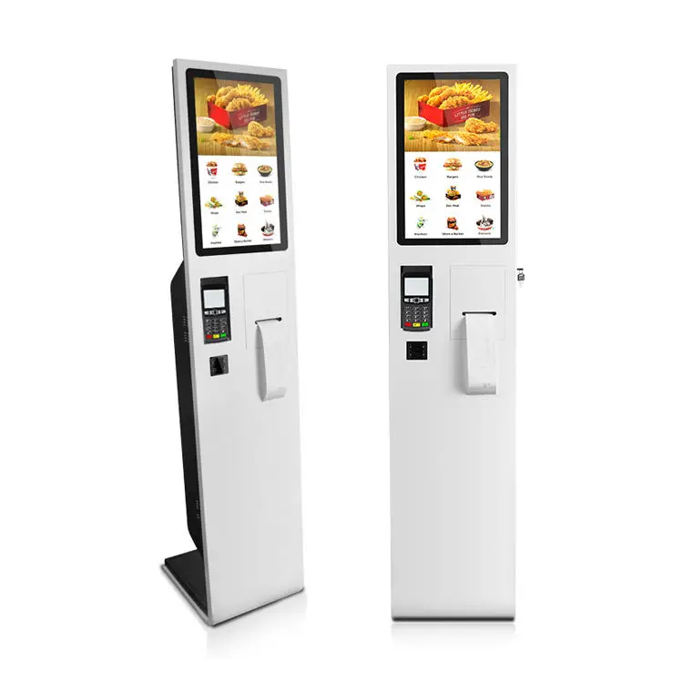 Low MOQ support OEM custom 21.5 inch 4G high performance restaurants stand self ordering payment kiosk for hot sale