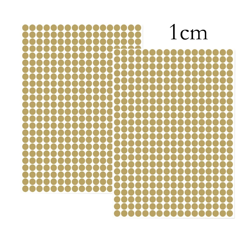 Customized Colored Paper 1cm Round Self Adhesive Stickers Small Round Sticker Fruit Label Printing On Sheet
