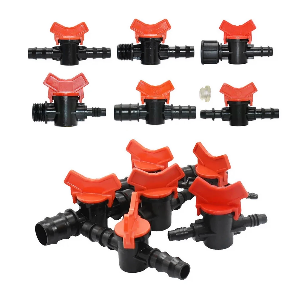 16/20/25mm Barbed Fittings Reducer Hose Transitional Coupling for PE Pipes Drip Irrigation PE Tube Tee Splitter