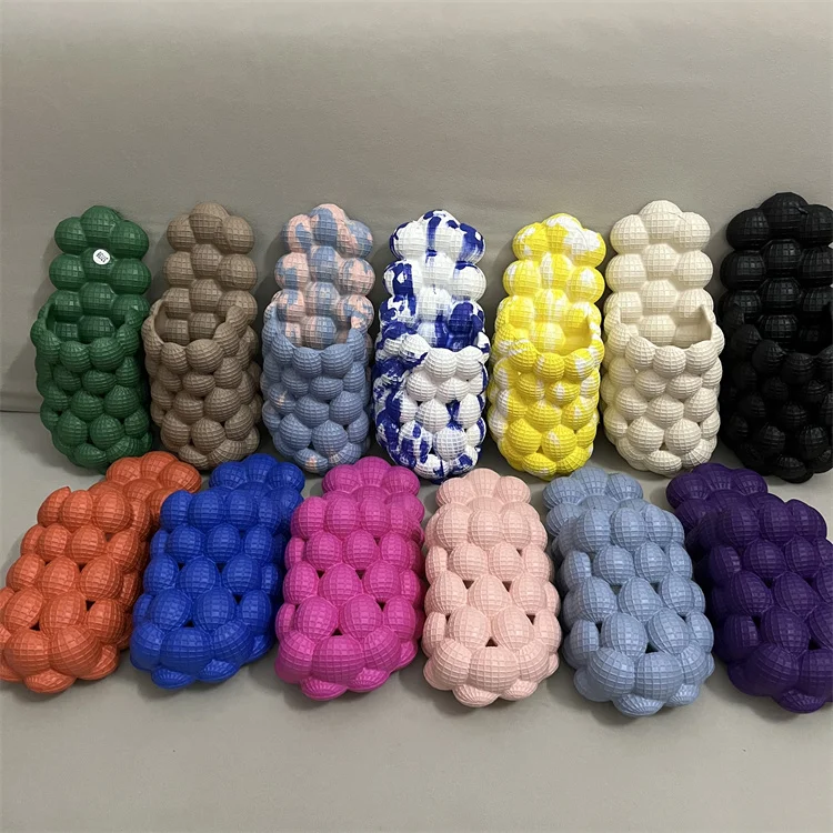 Tan EVA Unisex footwear Indoor Outdoor Slipper Ladies Women Slides Pink Bubble Slippers Slides