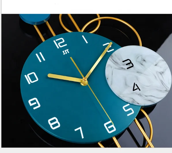 Modern 1pc metal decorative mulit-round silent personalized home decor wall clock