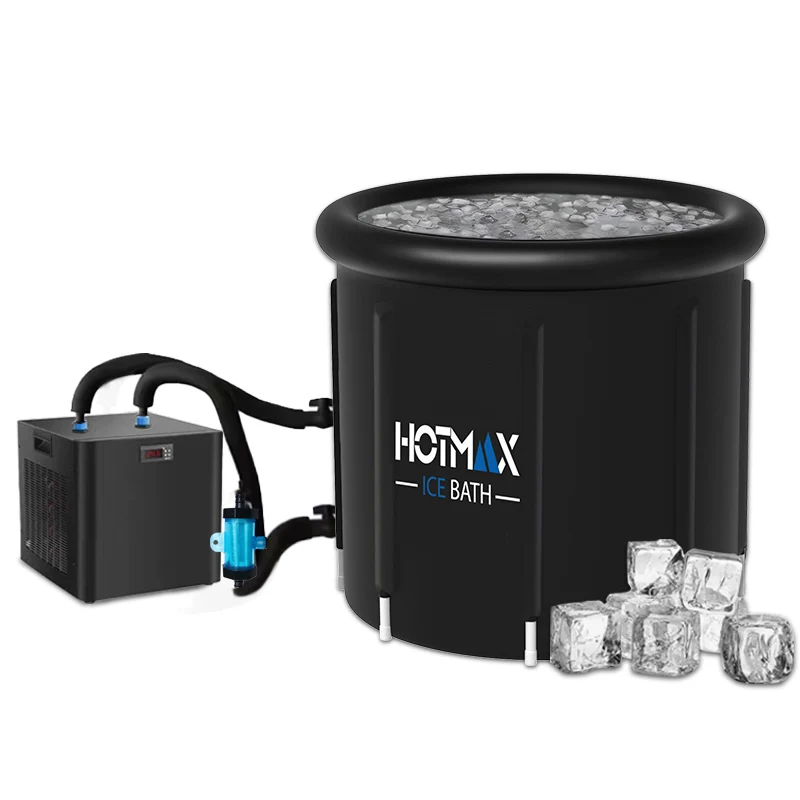 Vanace Logo Custom Athletes Sport Recovery 75Gal Inflatable Cold Plunge Ice Bath Tub 0.5HP Water Chiller with Filter Pump