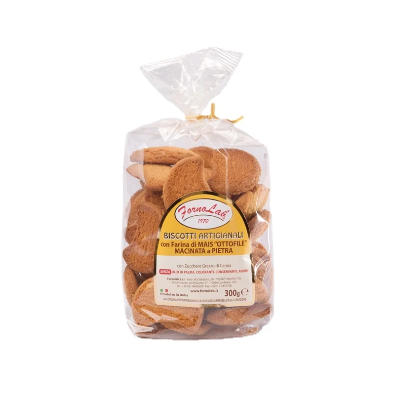 High Quality Made in Italy artisan biscuits with stone ground corn flour  Ottofile 300g For Export