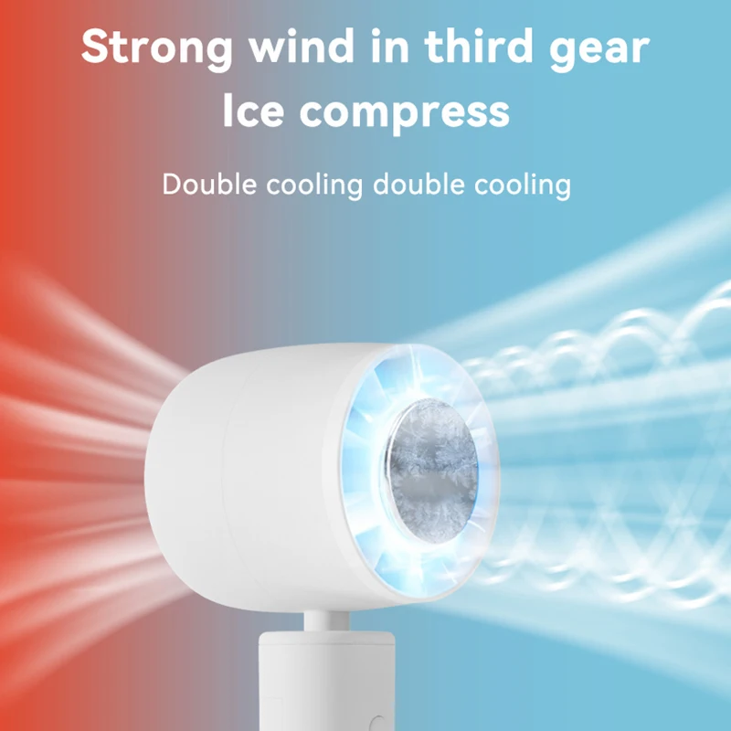 High Speed Handheld Table Fan Summer Must Have Rechargeable Battery Portable Ice Cooling Usb Mini Fan