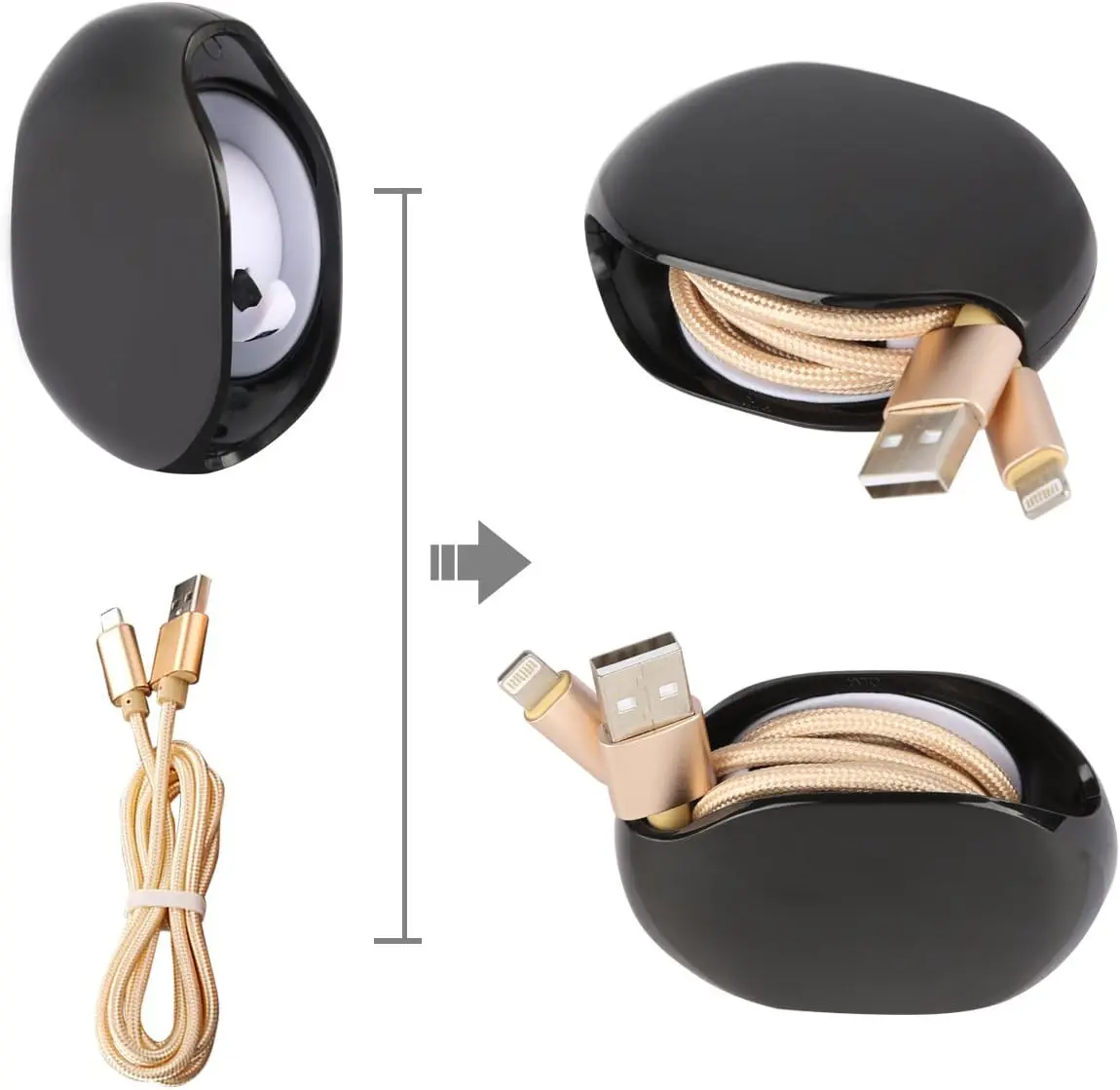 Retractable automatic cord rewinder