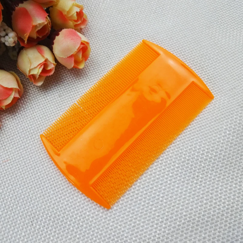 Customized Ultra-Dense Double Sided Plastic Kids Flea Cleaning Comb Anti Grate Fine Tooth Grooming Lice Removal For Cats Dogs