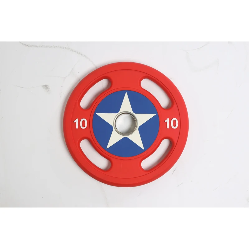 The United States tpu Barbell piece big hole Ao piece bench press squat hard pull men and women strength family commercial fitne