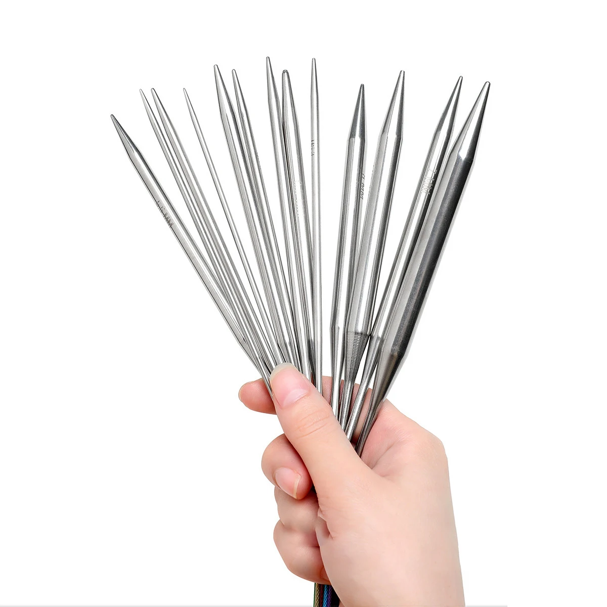Wholesale Stainless Steel Smooth Double Pointed Knitting Needle Home Safety Sweater Knitting Needles