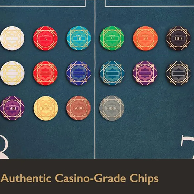 Professional High End 500 Piece Casino Poker Set Custom Square Sublimation Lightweight 14g Made Ceramic Acrylic Plastic Clay