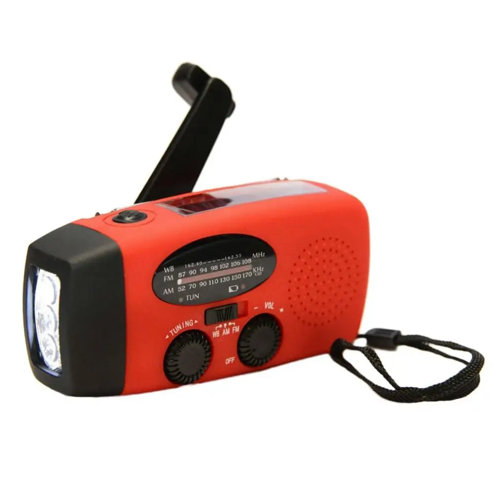 Amazon Hot sale Solar winding up emergency radio with cell phone charger & torch