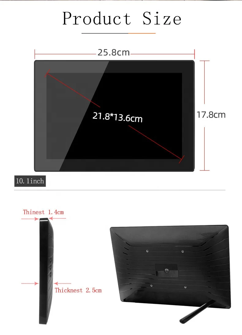 factory 10.1 inch industrial touch screen lcd monitor RK3566 android tablet for advertising