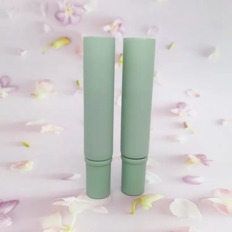 100% eco friendly matte green plastic squeeze tubes 30ml 50ml 80ml 100ml hand cream soft tube colored plastic cosmetic tubes
