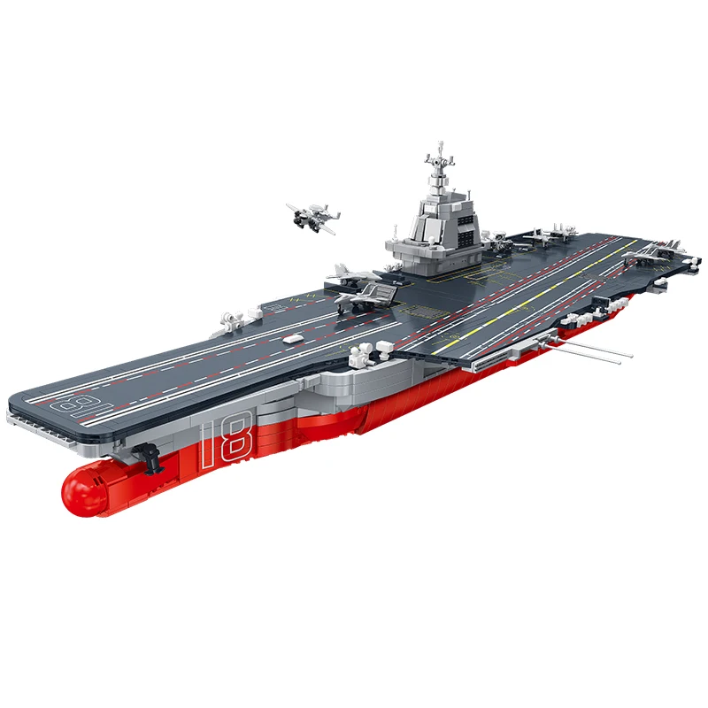 JIESTAR 2024 Новый 3168 шт. сложная симуляция Fujian военный корабль линкор модель строительства большой набор строительных блоков