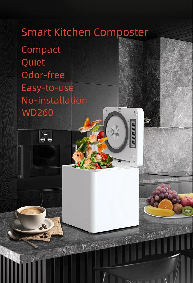 Hot Sale 2.5L Household Kitchen Smart Food Waste Garbage Disposal Recycling Composter Food Waste Shredder