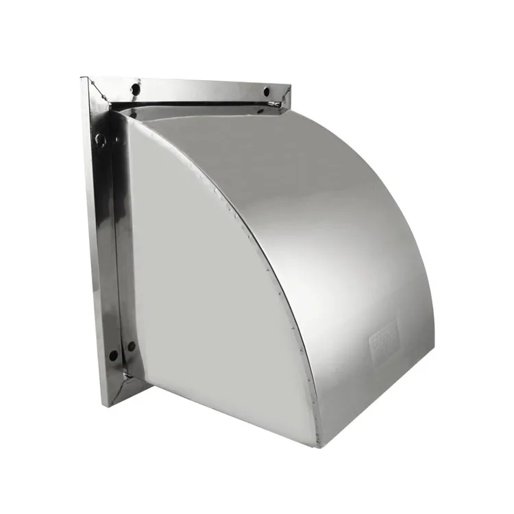 Stainless steel rain cover, hood, air outlet, exterior wall, wind cover, kitchen fan vent, square exhaust hood Haocj
