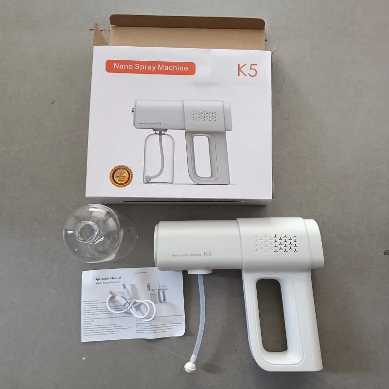 handheld K5 Blue Light Nano Disinfection sanitizing spray gun nano disinfectan spray gun