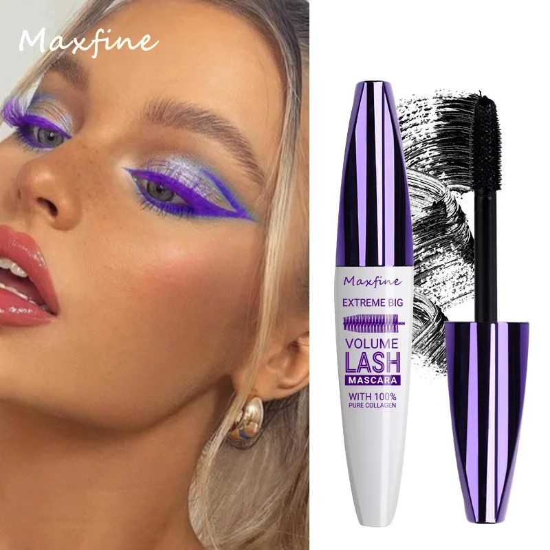 High Quality Long-Wearing Black Liquid  5d Silk Lash Mascara Waterproof Custom Logo Vegan Long Lasting Fiber Mascara Black