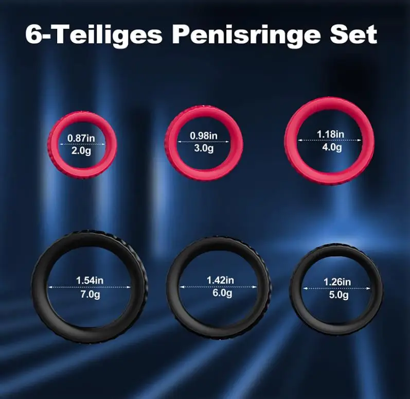 Silikon Penisring Set 6 Hochwertige Cockringe Penisringe Fur Eine Hartere Und Langere Erektion Sexspielzeug Fur Manner Paare%