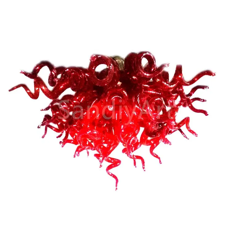 60cm murano glass red color chandelier dining room lighting art decoration