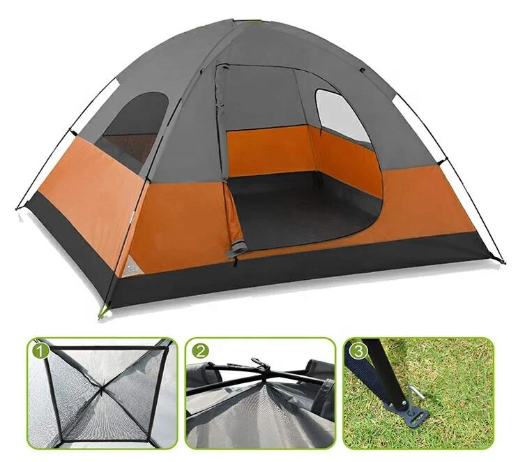 
Camping Portable Tents from Suppliers Four-season Tent Canvas Two Bedrooms & One Living Room Silverline >3000 Mm ST-CT1123001 