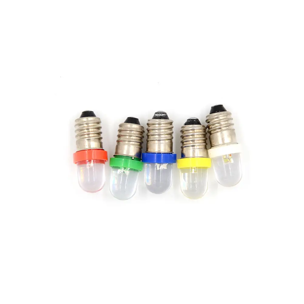 E10 10x28mm screw base LED 6V warm white light remote control indicator bulb signal bulb
