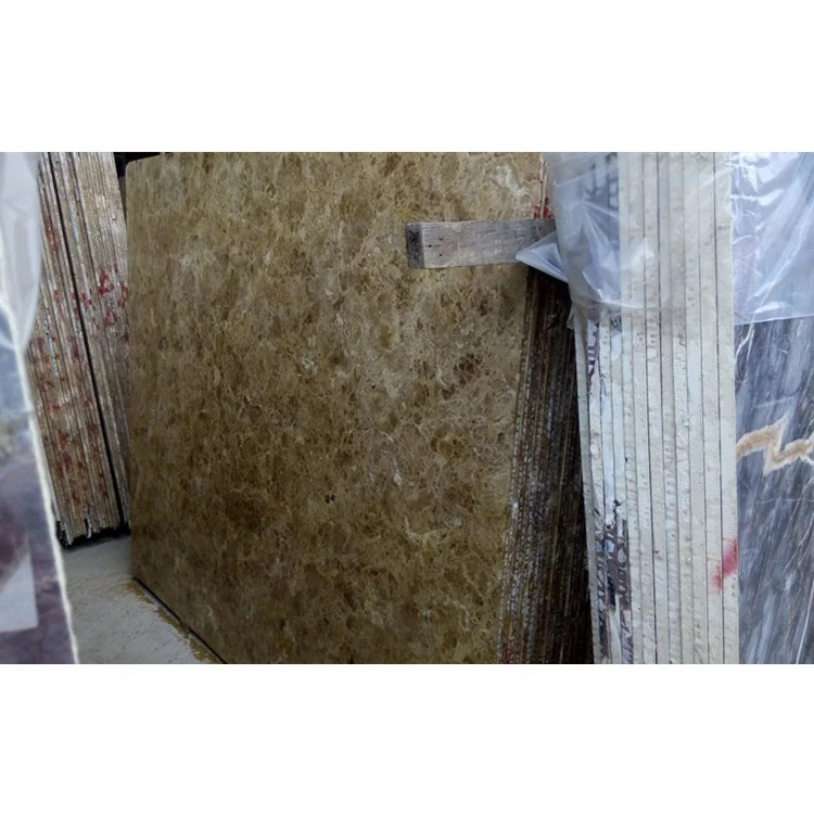 BOTON STONE Natural Stone Modern Light Middle Emperador Kitchen Countertop Slabs Brown Marble Tile