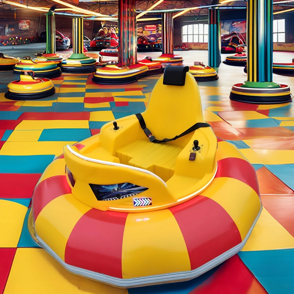 UFO Shape Inflatable Electric Bumper Cars Park Battery Operated 24v 48v Fiberglass Inflatable Adult Dodgem Bumper Cars