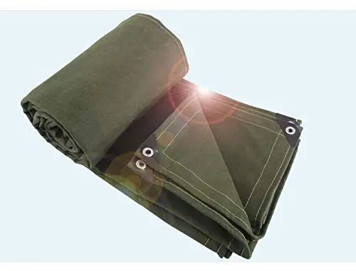 heavy duty thick waterproof poly cotton  button tarpaulin