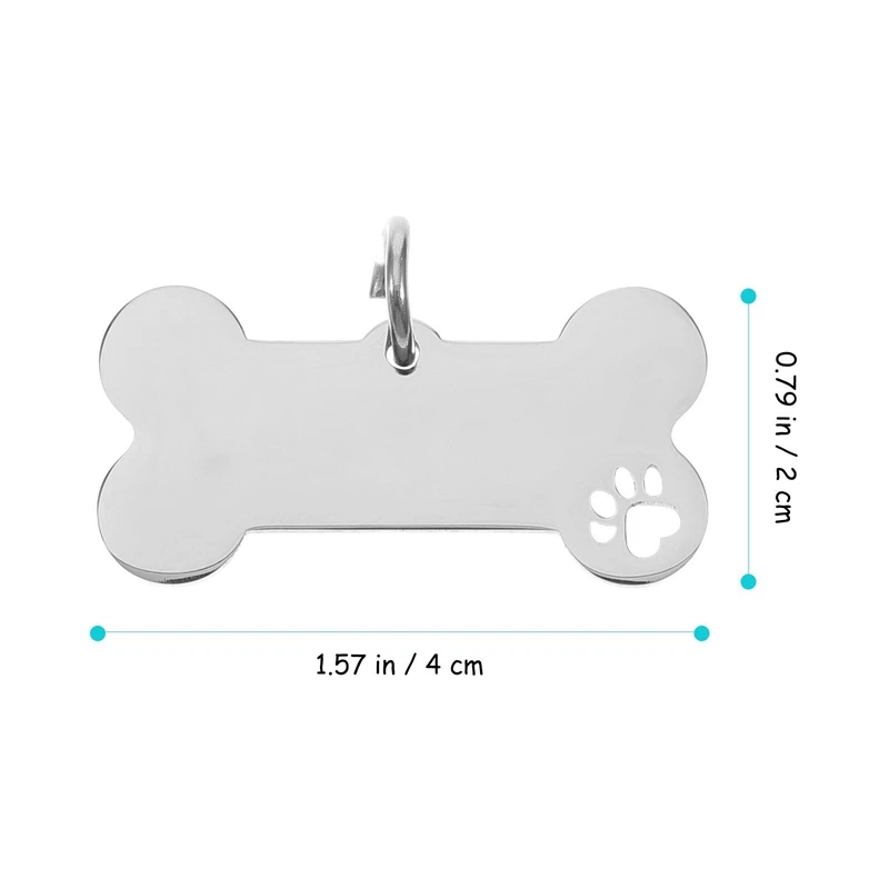 Pet ID Tags Personalized Dog Tags Bone-shaped Tags Engraved for Pets