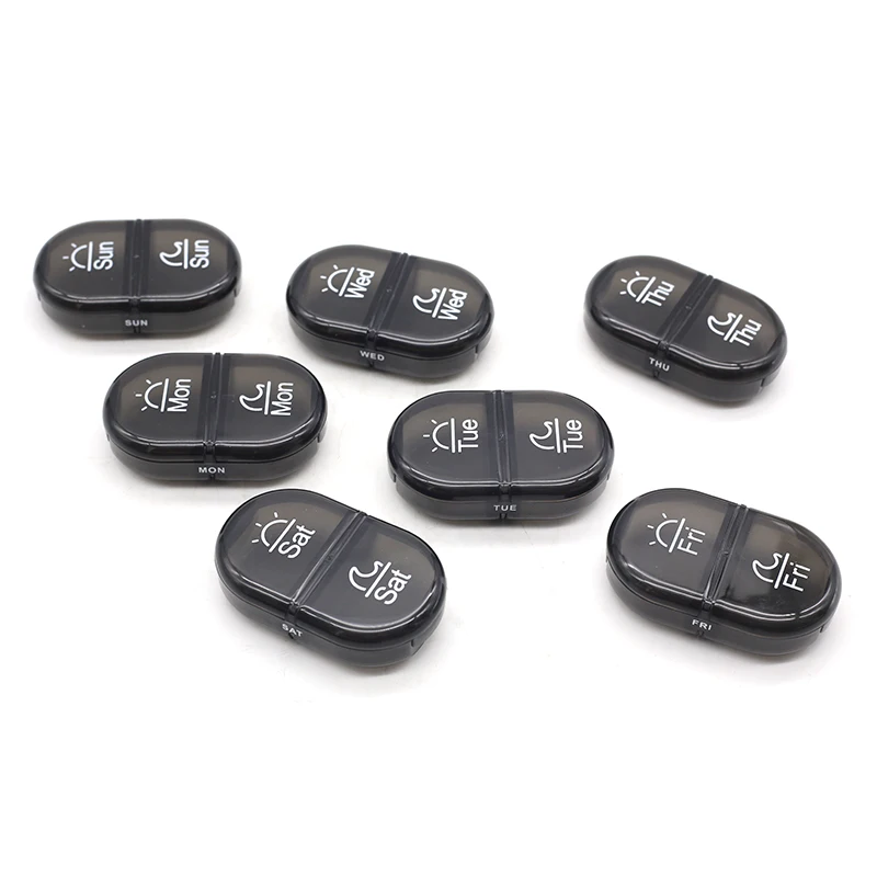 Hot Sale Weekly Pill Organizer AM PM with 7 Daily Pocket Case to Hold Vitamin Storage Box