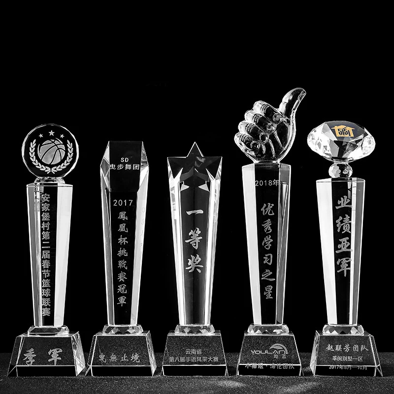 Настраиваемый хрустальный футбольный трофей металлический футбольные трофы и хрустальные