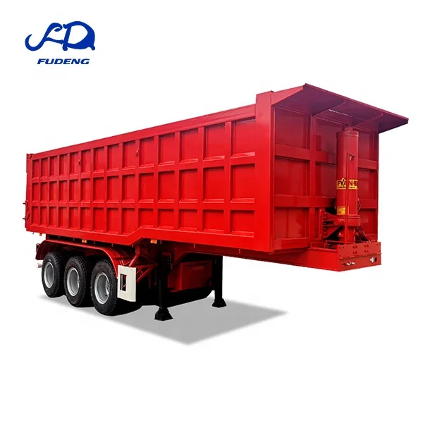 Hydraulic oil cylinder HYVA brand  4 5 6 axles rear dump trailer semi truck trailer for sale