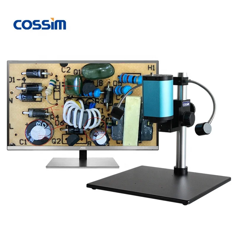 HVS-18V Integrated 4K Full-Automatic Focus Measuring Digital Microscope Camera with Measuring Software & Adjustable LED Light