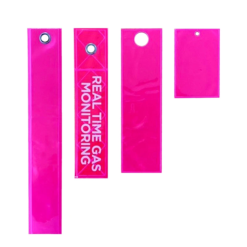 Светоотражающий мониторинг в реальном времени газовый Индивидуальный размер печати розовый ПВХ материал Светоотражающие Висячие капельницы стримеры