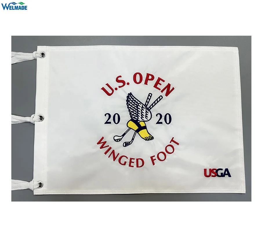 2020 U.S. С открытым крылом для ног, булавка для гольфа, Вышитый Флаг мастеров, флаги с отверстиями для поля для гольфа