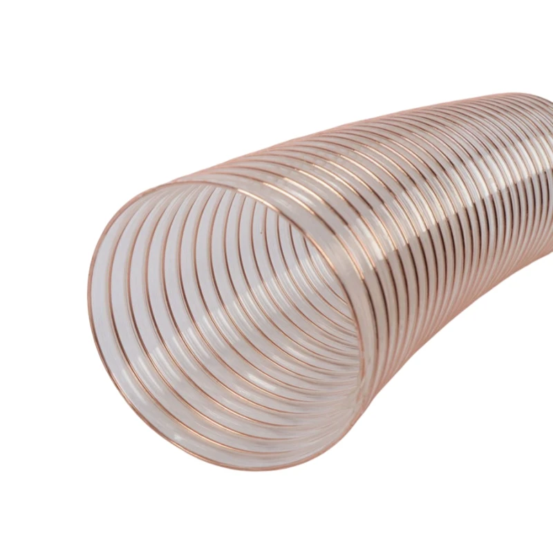 Industrial Flexible Transparent Pvc Hose Clear Steel Wire Spiral Tubes Dust Collection Hose