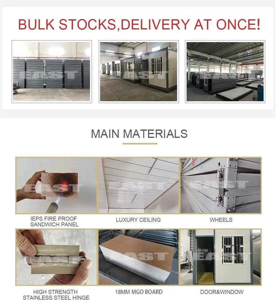 Expandable 20 Foot Folding Assemble Mini portable foldout living 1 Bedroom 2Bedroom Container House For Sale In China