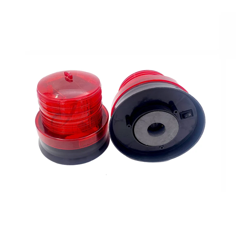 Solar LED Traffic Light Amber Flashing Safety Light Yellow PC Material Traffic Safety Light
