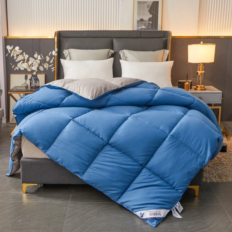Wholesale Hotel White Fat Comforter Feather Fabric Alternative Quilt Bed Comforter Super Soft Polyester Fiber Bedding Duvet