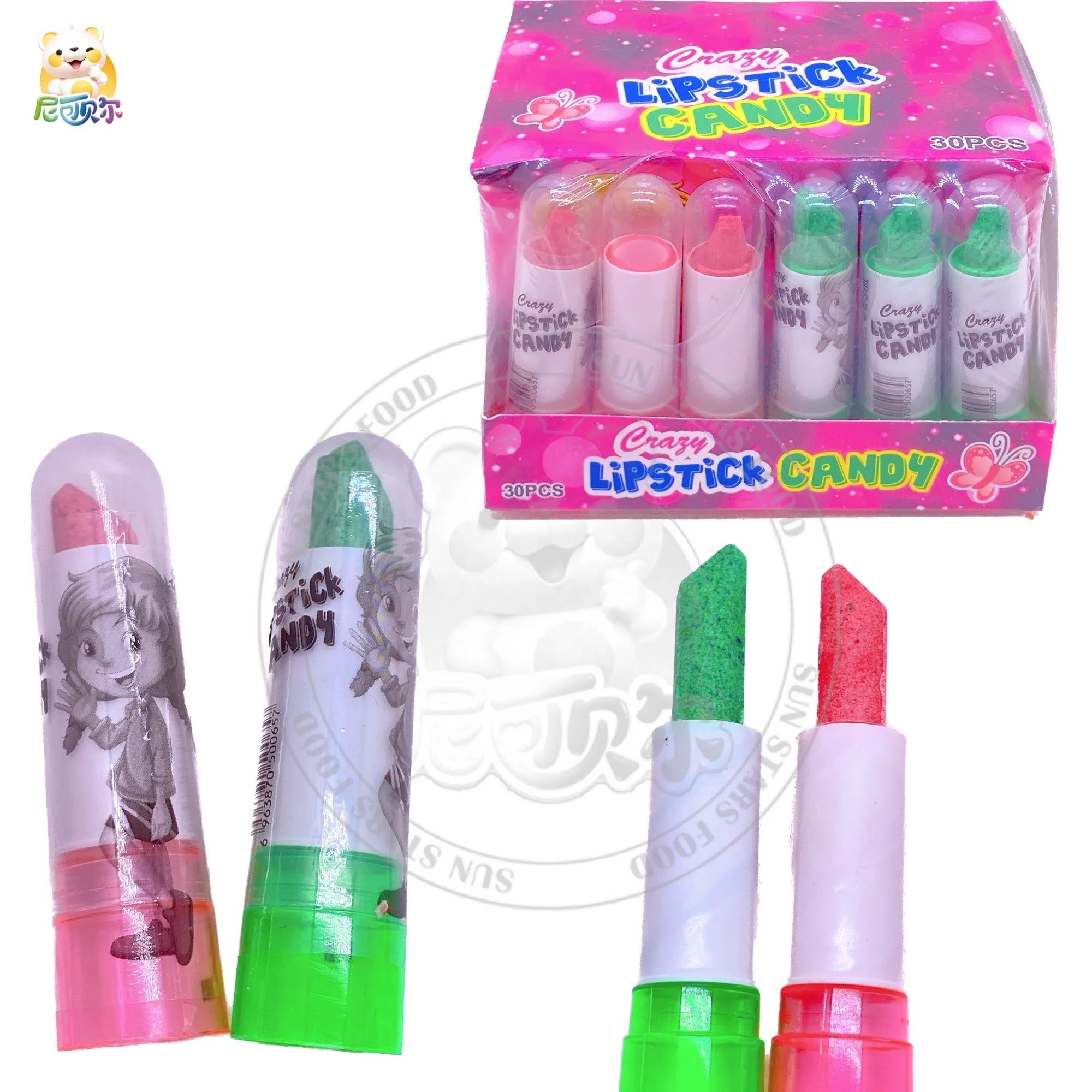Halal Good Taste Crazy Lipstick Candy Hard Candies Lollipops