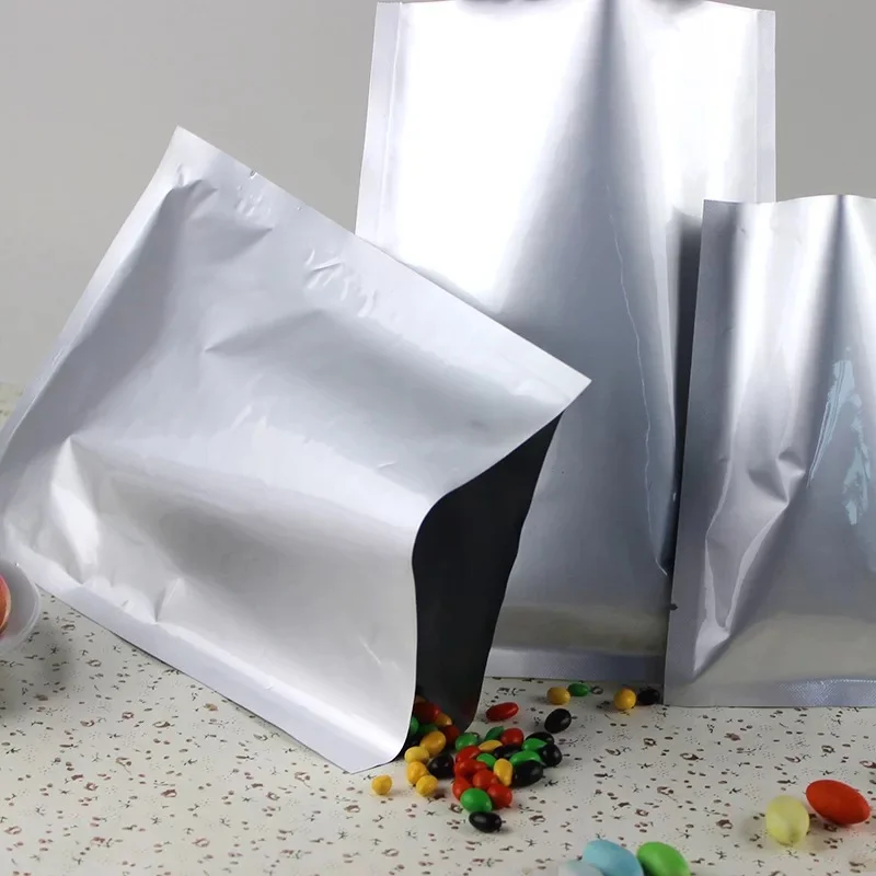 Custom Printed 3 Side Seal Pouch Aluminum Foil Vacuum Food Plastic Packaging Bags In Stock